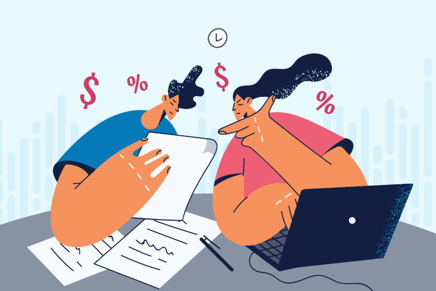 PT staff going over patient billing